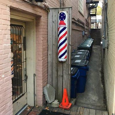 Best barber in town, in the best basement barbershop ever.