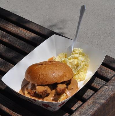 Boneless Chicken Breast Sandwich with Mom's Homemade potato Salad "Carlito's Way".