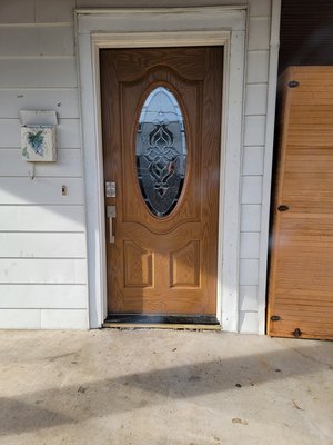 New exterior door installation