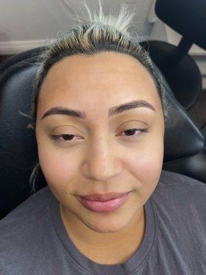 After Microblading and Microshading procedure