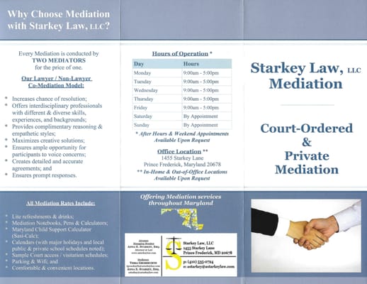 Mediation Brochure (Front-side)