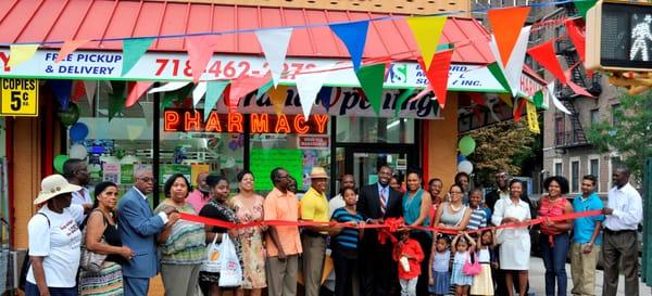 Grand Opening on Sept 6th with Brooklyn Borough President Eric Adams and Owner Dr. Chuck Madu cutting the ribbon.