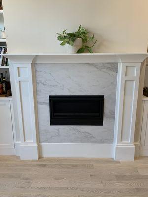 Brand new porcelain for this beautiful fireplace in the South End