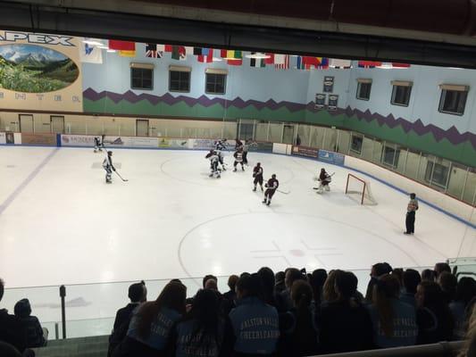 Ralston Valley Hockey!! Jagger is scoping out his highschool team.