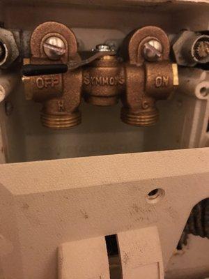 Shut-off valve replaced!