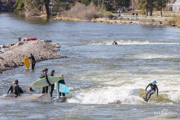 Bend's white-water park, photo by Jill Rosell Photography.