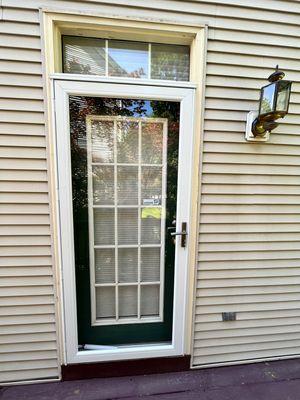 Storm door installation