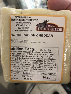 This is a picture of a cheese to be sold by 6/5, taken in store on 7/25.