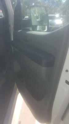 Cargo van door cleaning