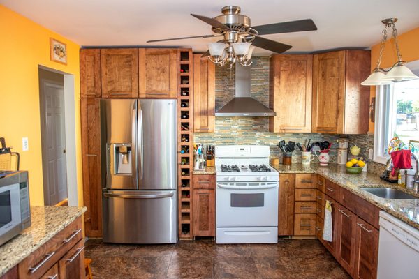 A full kitchen remodel plus custom cabinets.