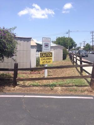 Slow down!  Trailer children at play!