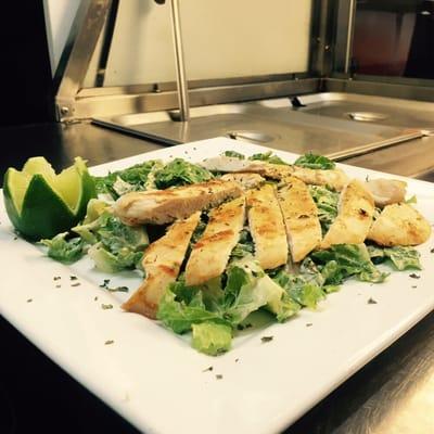 Grilled chicken Caesar salad