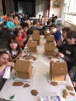 Gingerbread house making