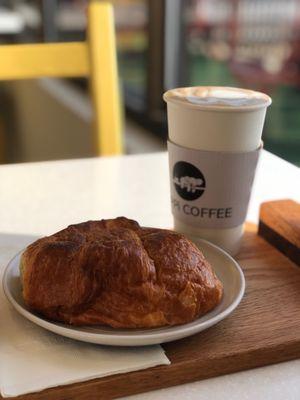 Butter croissant & Lavender Vanilla Latte