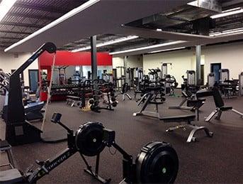 rowing machines, free-weights, machines