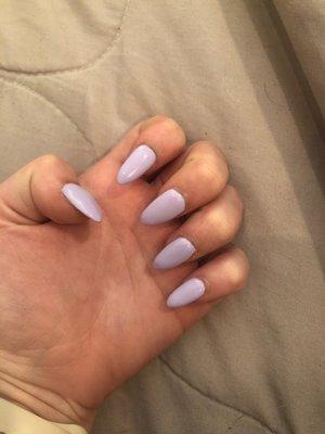 Purple acrylic nails