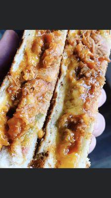 Pulled pork grilled cheese