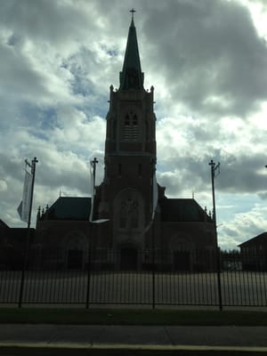 Silhouette of St. Francis at noon