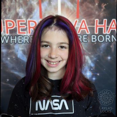 Anna gets fresh color for school! Hair collaboration by Layla and Max.