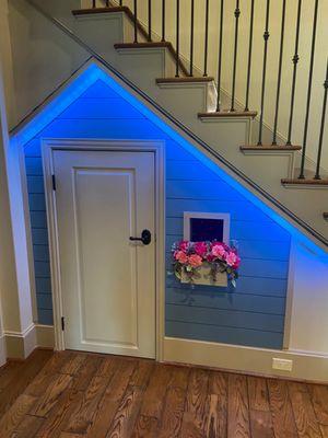 Under stairs playhouse.