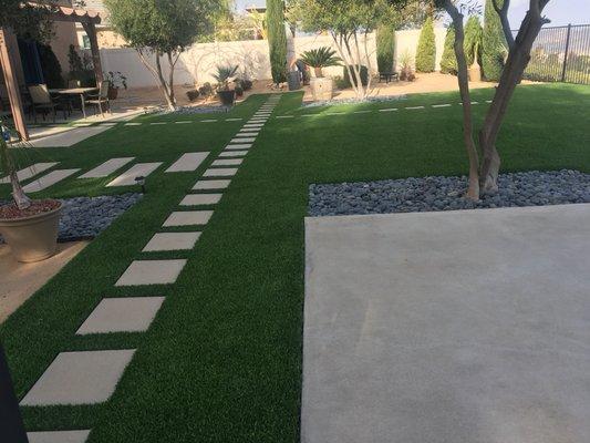 #synthetic turf back  yard