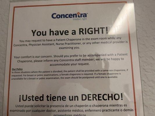 Ladies bring someone with you for a basic physical or ask for another nurse. You don't need to explain why !!