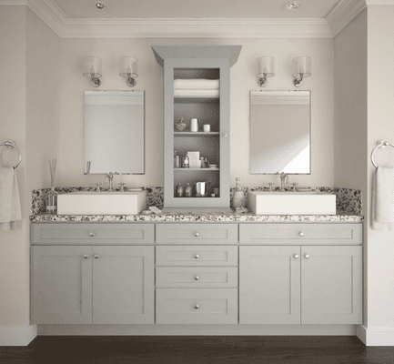 Gray shaker bathroom