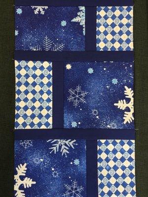 Blue Snowflakes Table Runner