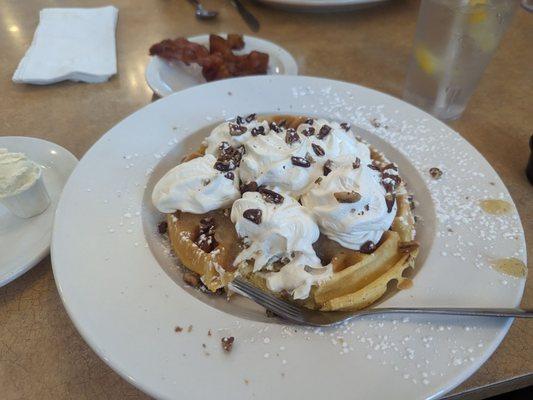 My birthday extravaganza waffle at Flipside grill!