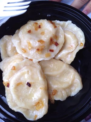 Pierogies!! Warm and Delicious!