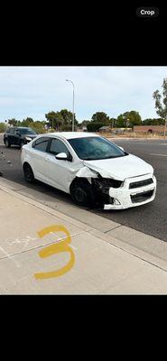 Vehicle that rear ended my mom's car