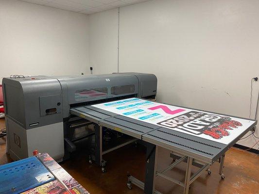 Our HP Flatbed Printer..great for signs and posters