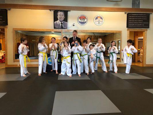 Celebration of belt testing promotion