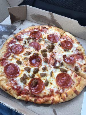 Pepperoni and Sausage Pizza