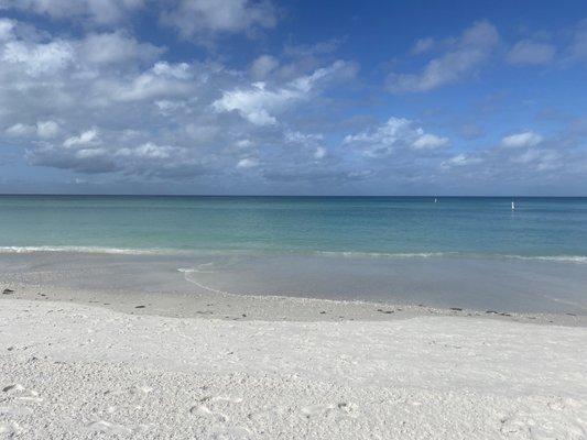 Beach in front of cottage