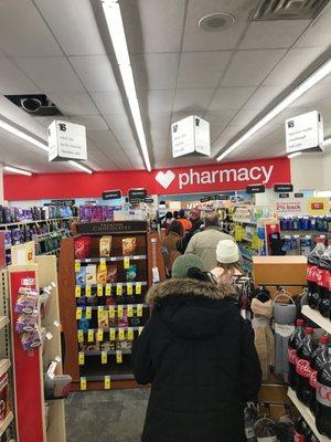 This is the line for the pharmacy