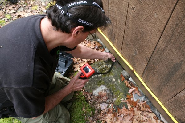 Using a boroscope to investigate inside inaccessible places