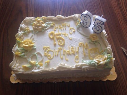 My Grandma's 95th birthday cake