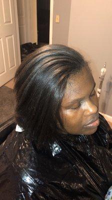 Silk press natural hair