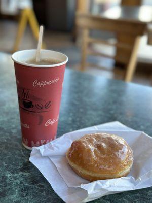 Coffee and doughnut $6.