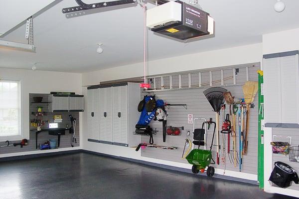 Your garage can be clean, neat and organized. Get things off the floor and safely onto the walls and ceiling.