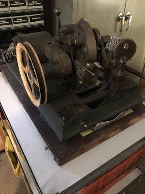 Antique turret machine for bit & barrel skeleton keys...still working great