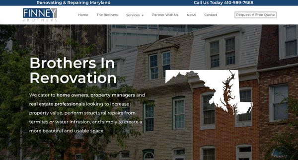 Website for a residential renovator