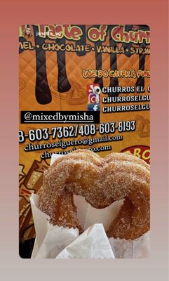 Heart  shaped churro