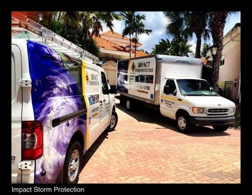 A couple of our fleet trucks.