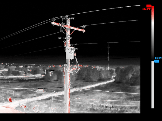 Thermal image of electrical equipment