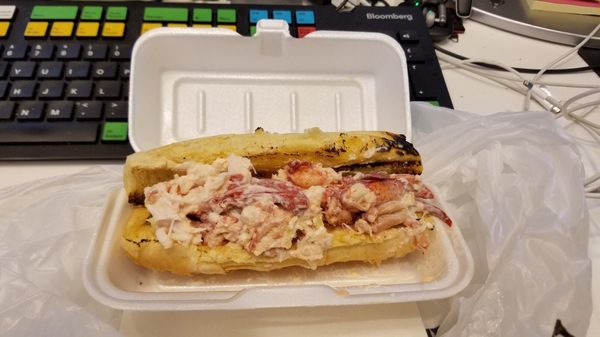 For $13 I got this cold lobster sandwich on effectively what was a hot dog roll.