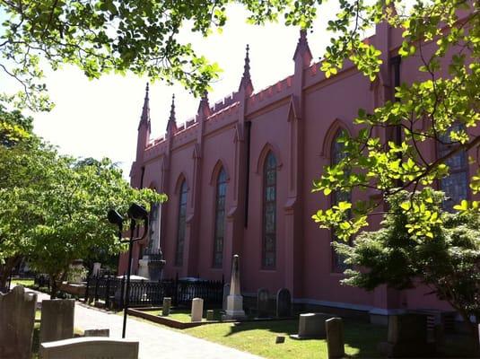 Side of church facade