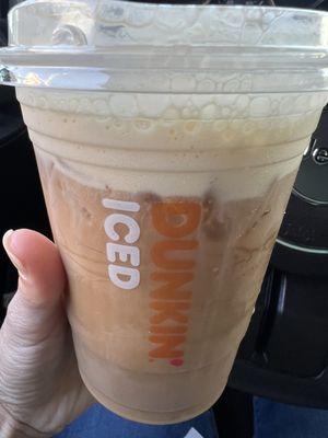 Carmel Salted Cold Brew with  *1pump Carmel  * 1 sweet n low  * milk * salted Carmel foam ; yummmmmmmmmm