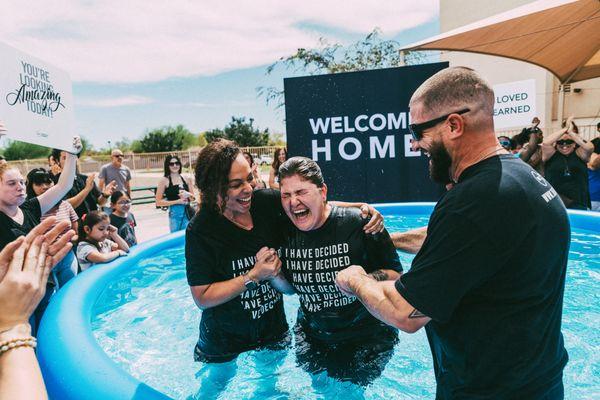 Baptism service at The Rock Church Goodyear location.